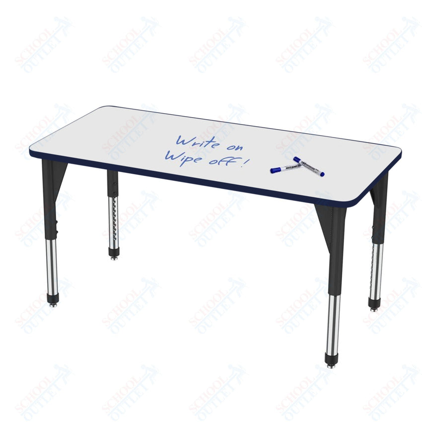 Marco Premier Series Rectangle Activity Table w/ Dry Erase Top 36" x 60" Adj Height 21" - 31" (43 - 2247 - DB) - SchoolOutlet