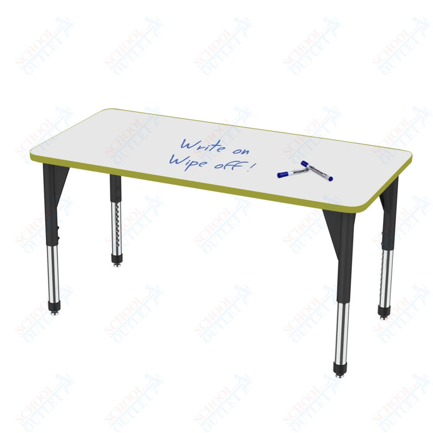 Marco Premier Series Rectangle Activity Table w/ Dry Erase Top 36" x 60" Adj Height 21" - 31" (43 - 2247 - DB) - SchoolOutlet