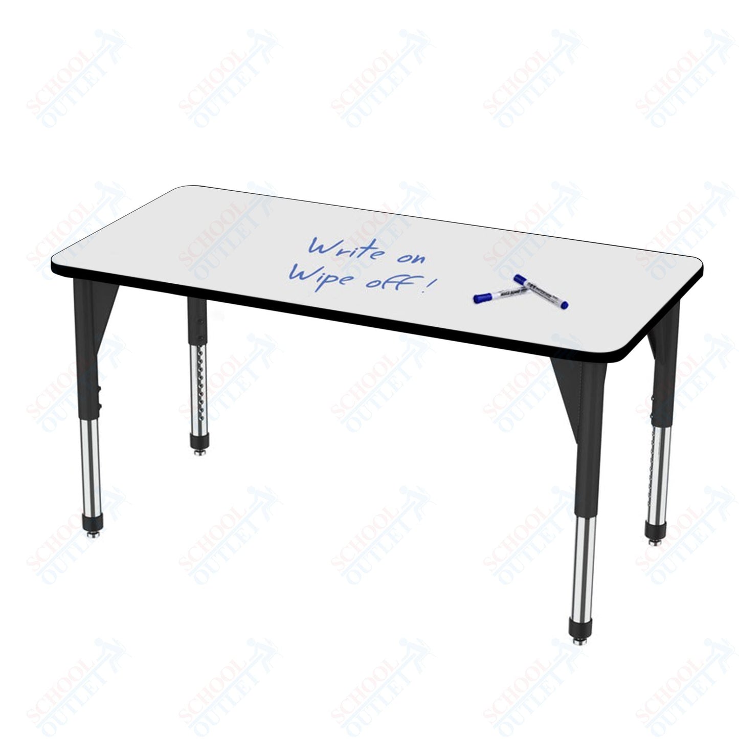 Marco Premier Series Rectangle Stand - Up Table w/ Dry Erase Top 36" x 72" Adj Height 32" - 42" (43 - 2248 - DA) - SchoolOutlet