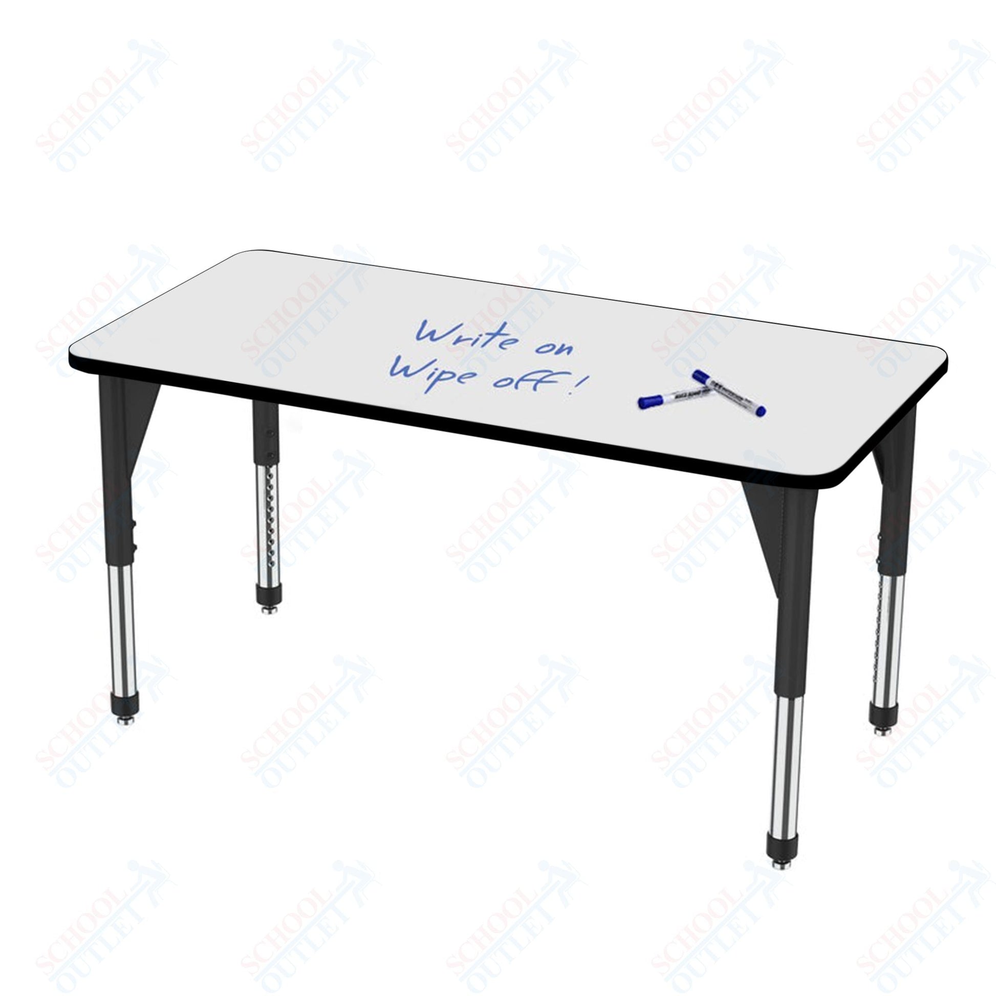 Marco Premier Series Rectangle Stand - Up Table w/ Dry Erase Top 36" x 72" Adj Height 32" - 42" (43 - 2248 - DA) - SchoolOutlet