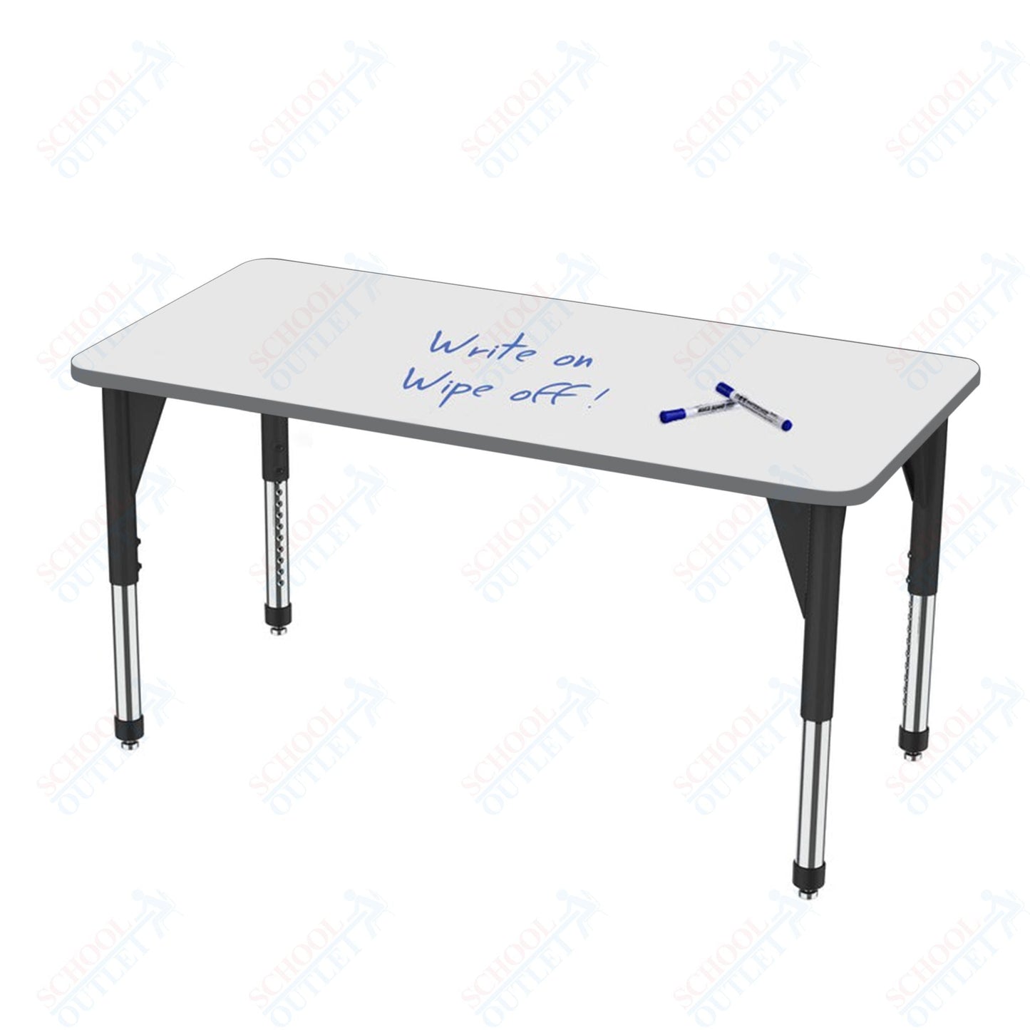 Marco Premier Series Rectangle Stand - Up Table w/ Dry Erase Top 36" x 72" Adj Height 32" - 42" (43 - 2248 - DA) - SchoolOutlet