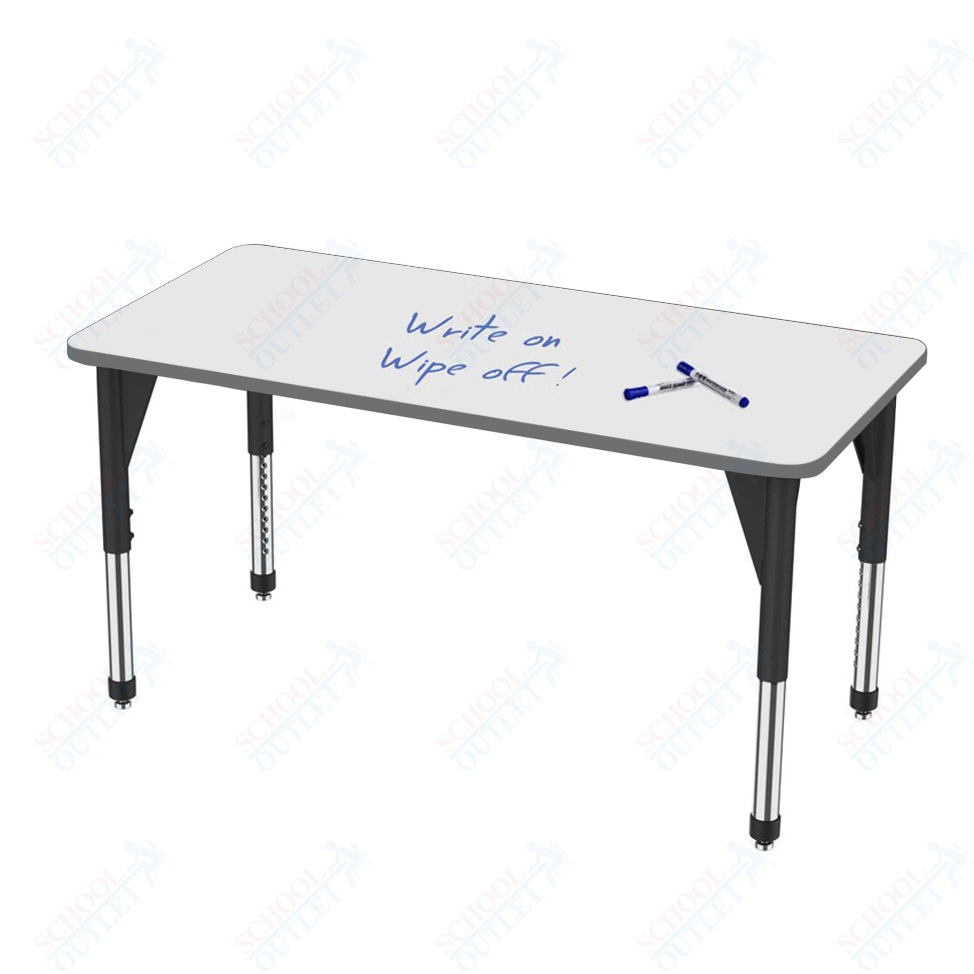 Marco Premier Series Rectangle Stand - Up Table w/ Dry Erase Top 36" x 72" Adj Height 32" - 42" (43 - 2248 - DA) - SchoolOutlet