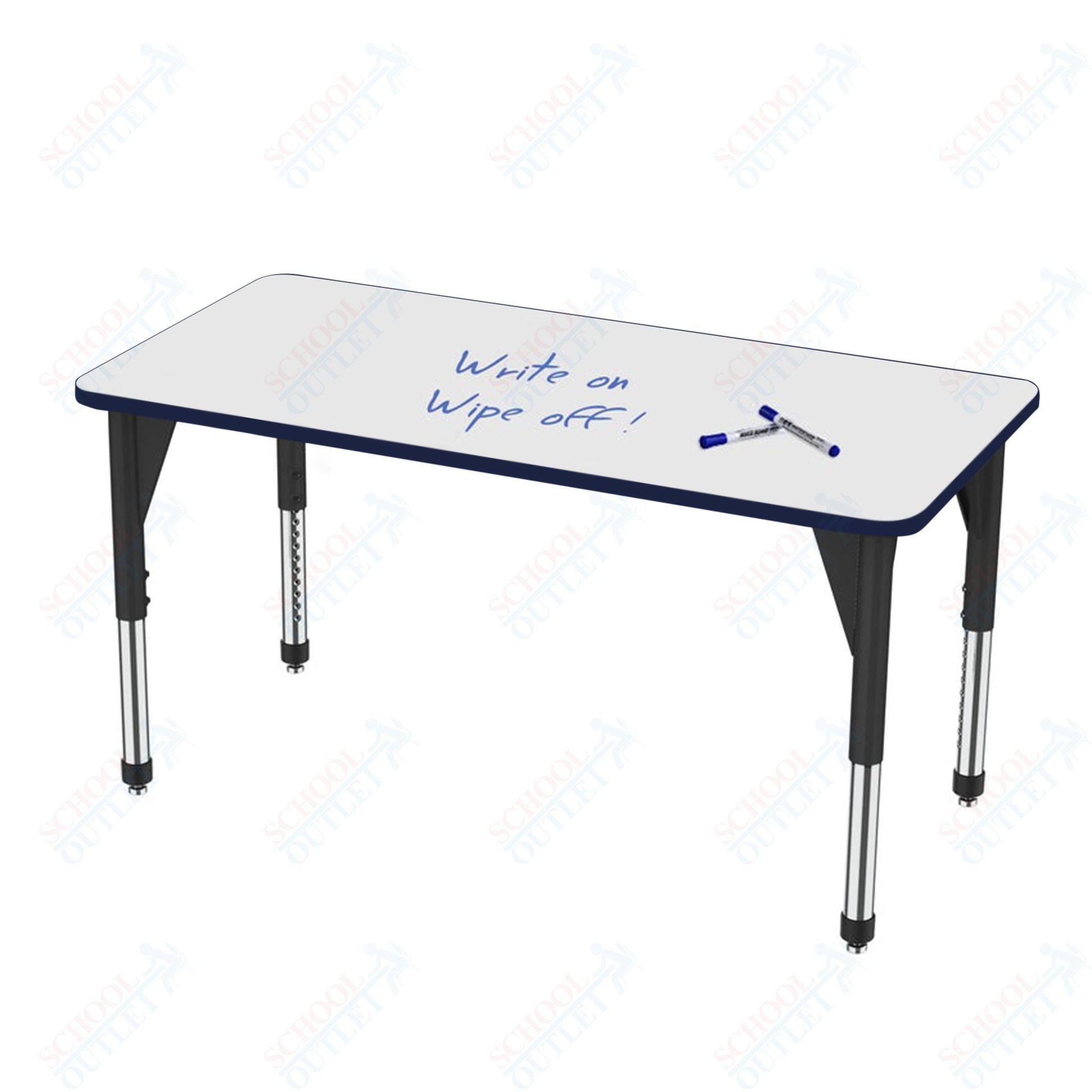 Marco Premier Series Rectangle Stand - Up Table w/ Dry Erase Top 36" x 72" Adj Height 32" - 42" (43 - 2248 - DA) - SchoolOutlet