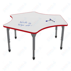 Marco Premier Series Delta Activity Table w/ Dry Erase Top 60" x 60" Adj Height 21"-31" (43-2251-DB)