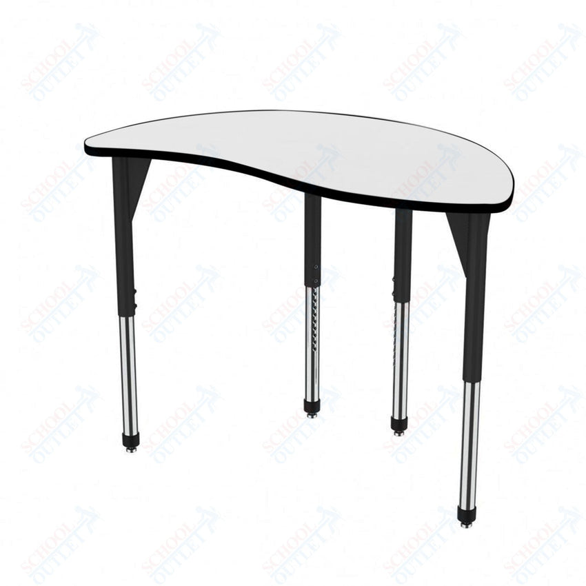 Marco Premier Series Wave Half Round Activity Table w/ Dry Erase Top 30" x 54" Adj Height 21" - 31" (43 - 2252 - DB) - SchoolOutlet