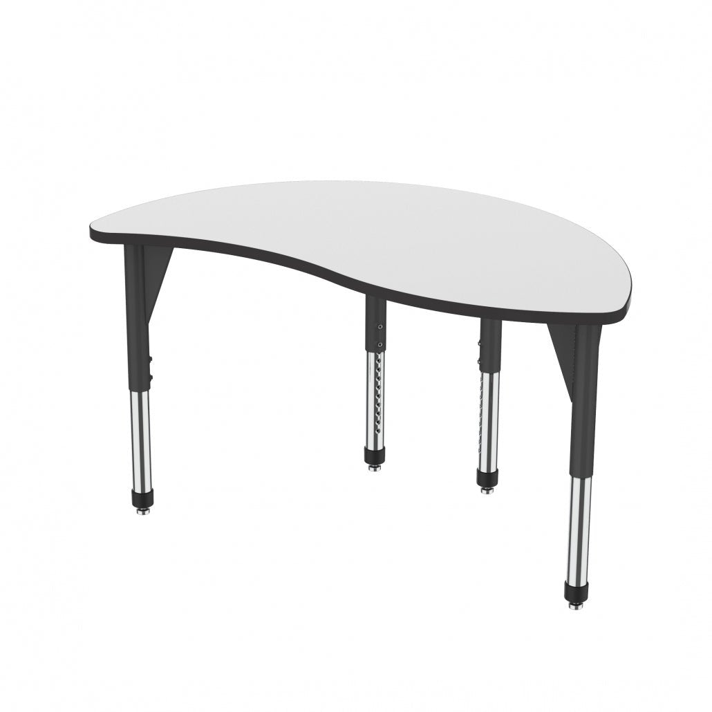 Marco Premier Series Wave Half Round Activity Table w/ Dry Erase Top 30" x 54" Adj Height 21" - 31" (43 - 2252 - DB) - SchoolOutlet