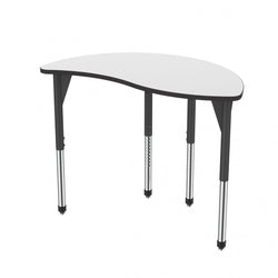 Marco Premier Series Wave Half Round Activity Table w/ Dry Erase Top 30" x 54" Adj Height 21"-31" (43-2252-DB)