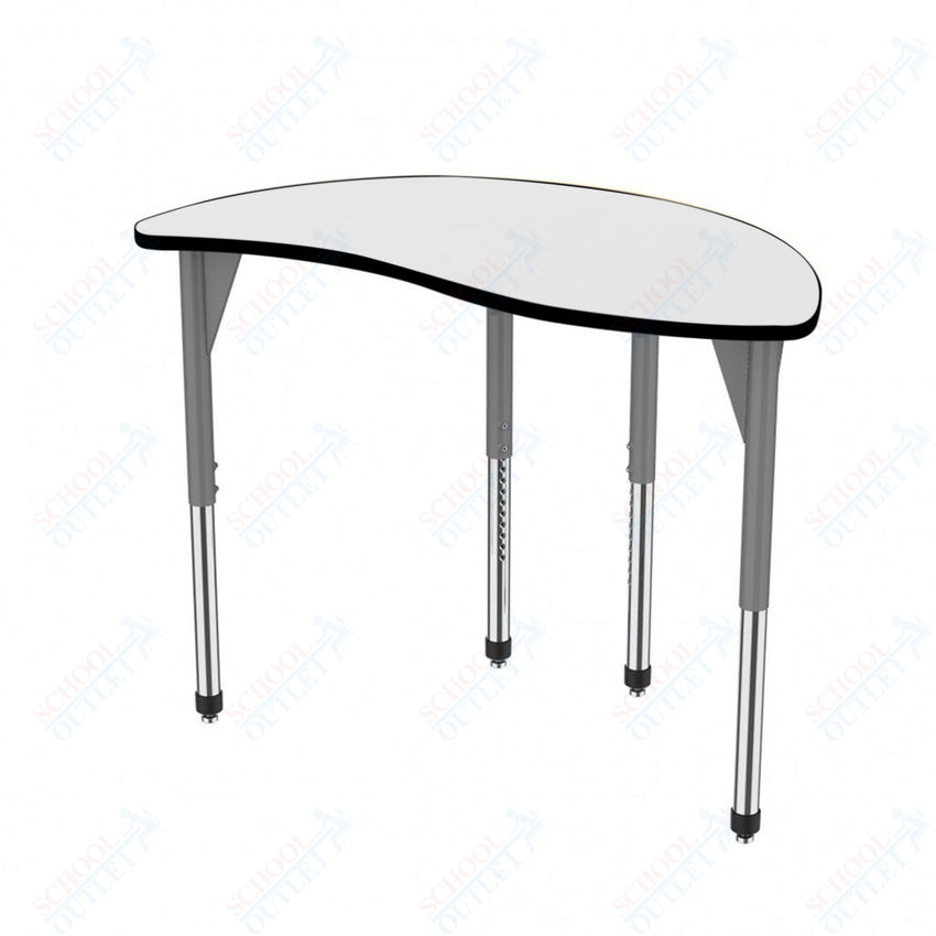 Marco Premier Series Wave Half Round Activity Table w/ Dry Erase Top 30" x 54" Adj Height 21" - 31" (43 - 2252 - DB) - SchoolOutlet