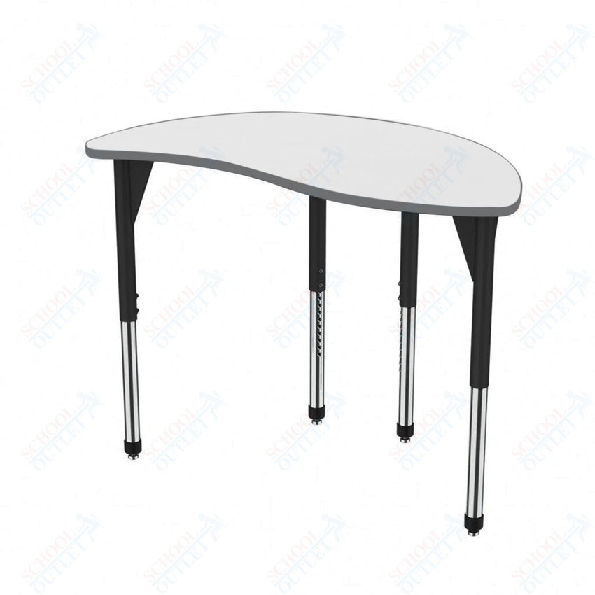 Marco Premier Series Wave Half Round Activity Table w/ Dry Erase Top 30" x 54" Adj Height 21" - 31" (43 - 2252 - DB) - SchoolOutlet