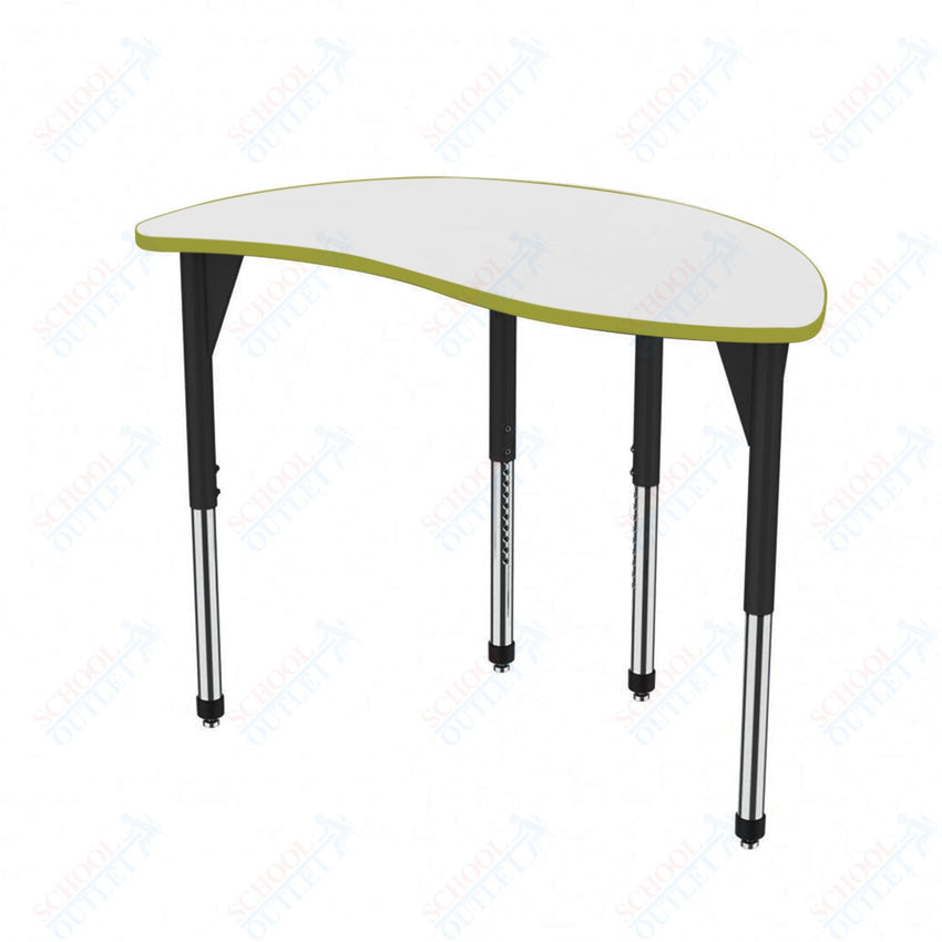 Marco Premier Series Wave Half Round Activity Table w/ Dry Erase Top 30" x 54" Adj Height 21" - 31" (43 - 2252 - DB) - SchoolOutlet