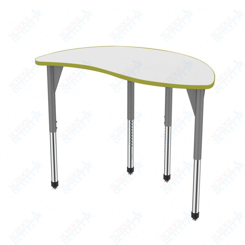 Marco Premier Series Wave Half Round Activity Table w/ Dry Erase Top 30" x 54" Adj Height 21" - 31" (43 - 2252 - DB) - SchoolOutlet