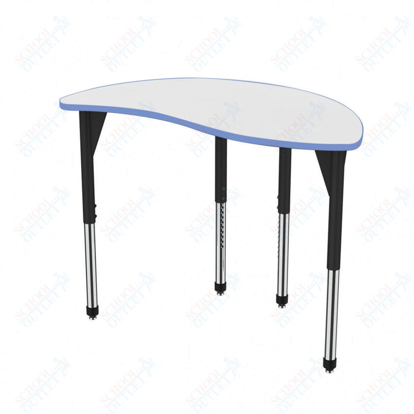 Marco Premier Series Wave Half Round Activity Table w/ Dry Erase Top 30" x 54" Adj Height 21" - 31" (43 - 2252 - DB) - SchoolOutlet