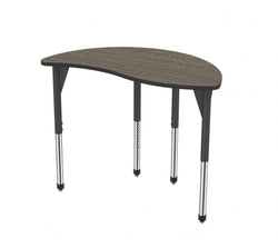 Marco Premier Series Wave Half Round Stand-Up Table 30" x 54" Adjustable Height 32"-42" (43-2252-MA)