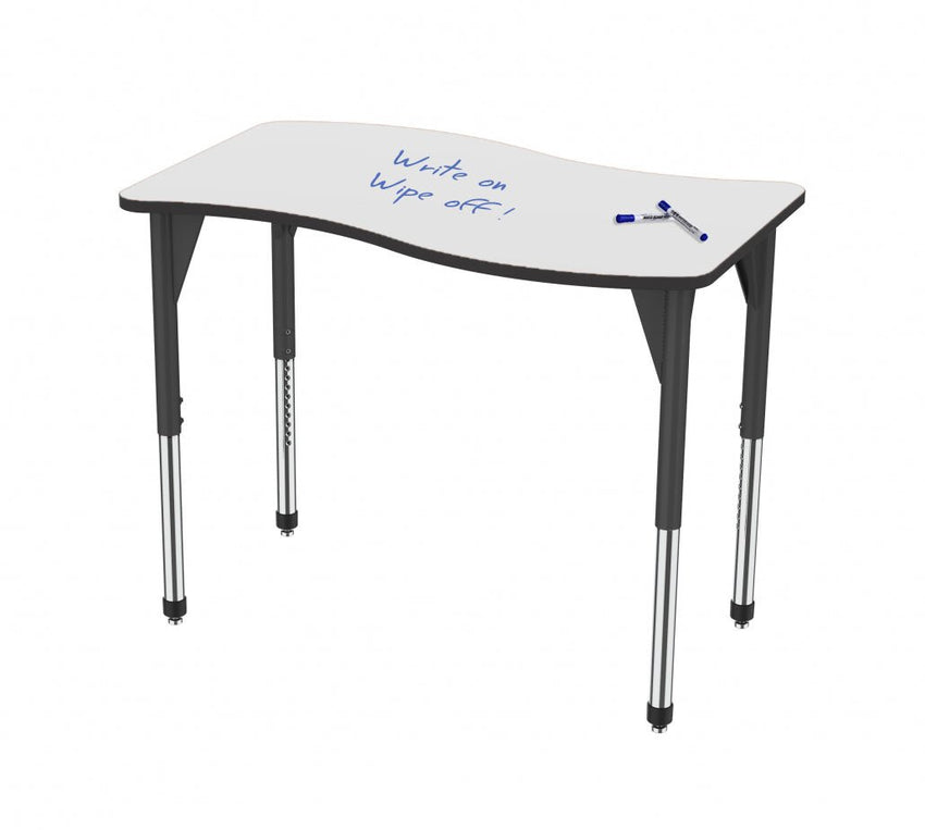 Marco Premier Series Wave Stand - Up Table w/ Dry Erase Top 24" x 60" Adj Height 32" - 42" (43 - 2257 - DA) - SchoolOutlet