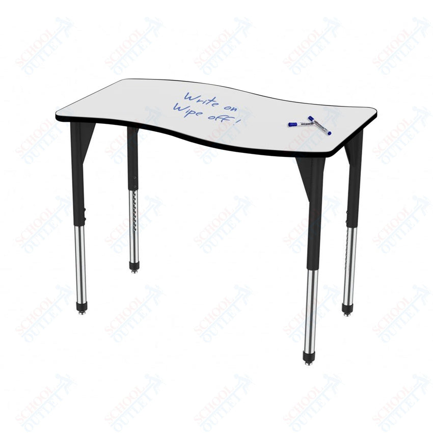 Marco Premier Series Wave Stand - Up Table w/ Dry Erase Top 24" x 60" Adj Height 32" - 42" (43 - 2257 - DA) - SchoolOutlet