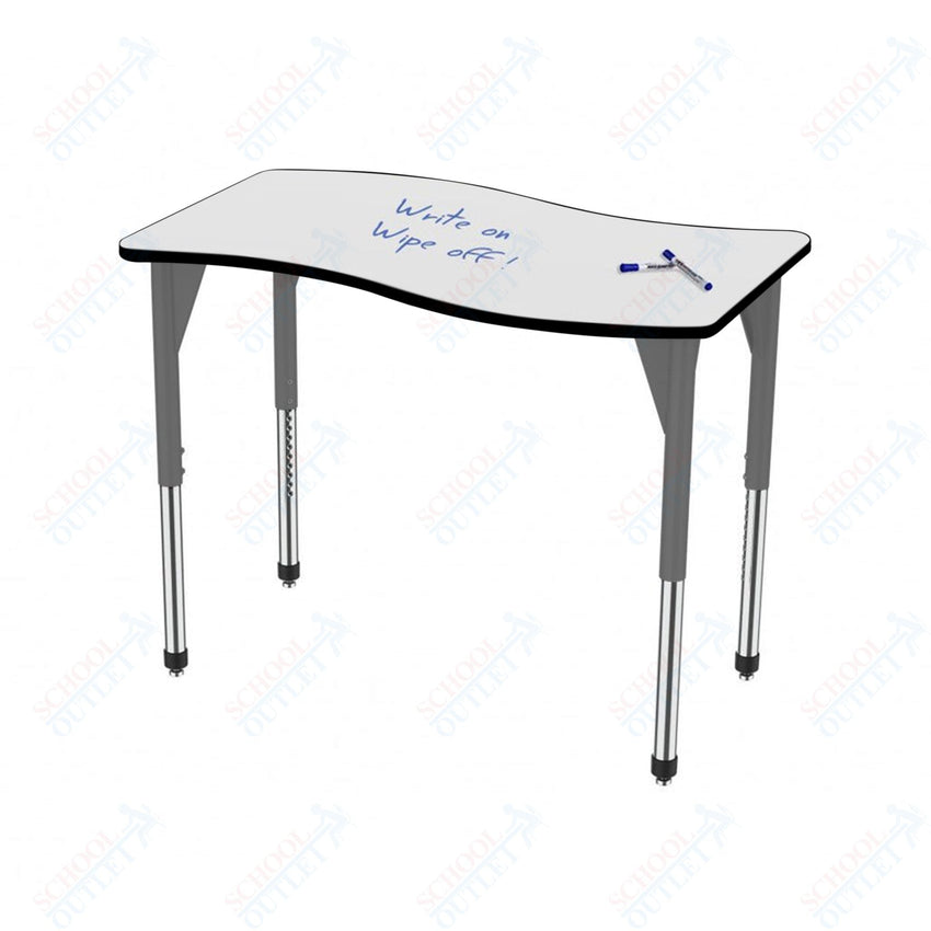 Marco Premier Series Wave Stand - Up Table w/ Dry Erase Top 24" x 60" Adj Height 32" - 42" (43 - 2257 - DA) - SchoolOutlet