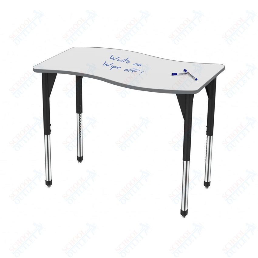 Marco Premier Series Wave Stand - Up Table w/ Dry Erase Top 24" x 60" Adj Height 32" - 42" (43 - 2257 - DA) - SchoolOutlet