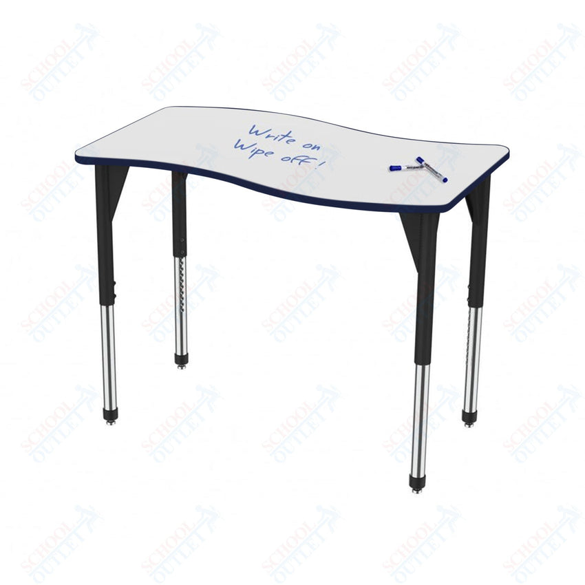 Marco Premier Series Wave Stand - Up Table w/ Dry Erase Top 24" x 60" Adj Height 32" - 42" (43 - 2257 - DA) - SchoolOutlet