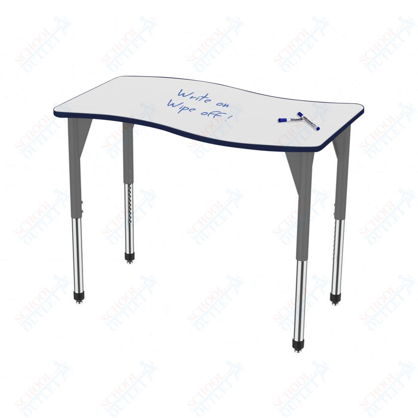Marco Premier Series Wave Stand - Up Table w/ Dry Erase Top 24" x 60" Adj Height 32" - 42" (43 - 2257 - DA) - SchoolOutlet