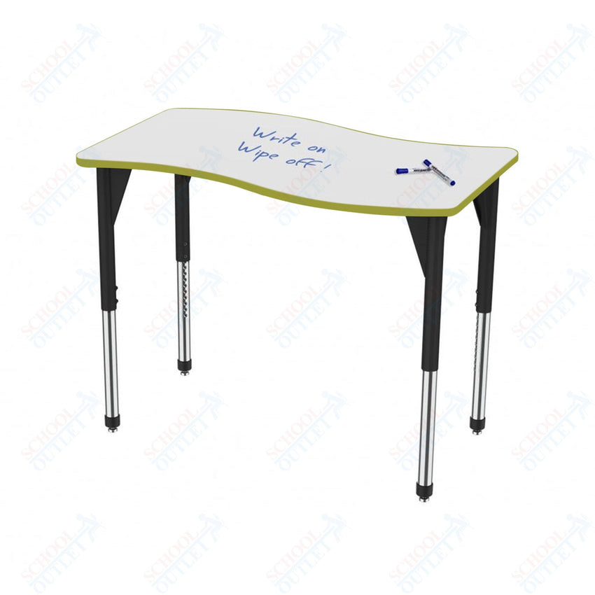 Marco Premier Series Wave Stand - Up Table w/ Dry Erase Top 24" x 60" Adj Height 32" - 42" (43 - 2257 - DA) - SchoolOutlet