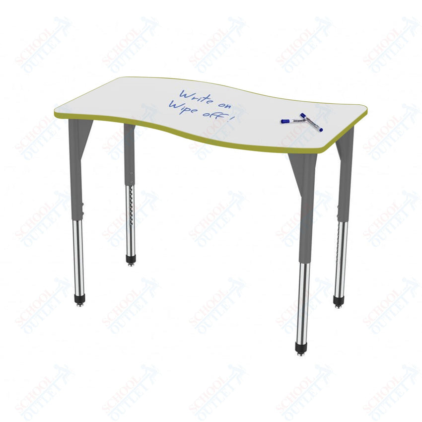 Marco Premier Series Wave Stand - Up Table w/ Dry Erase Top 24" x 60" Adj Height 32" - 42" (43 - 2257 - DA) - SchoolOutlet