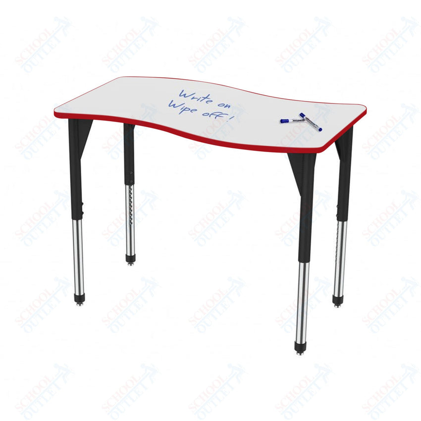 Marco Premier Series Wave Stand - Up Table w/ Dry Erase Top 24" x 60" Adj Height 32" - 42" (43 - 2257 - DA) - SchoolOutlet