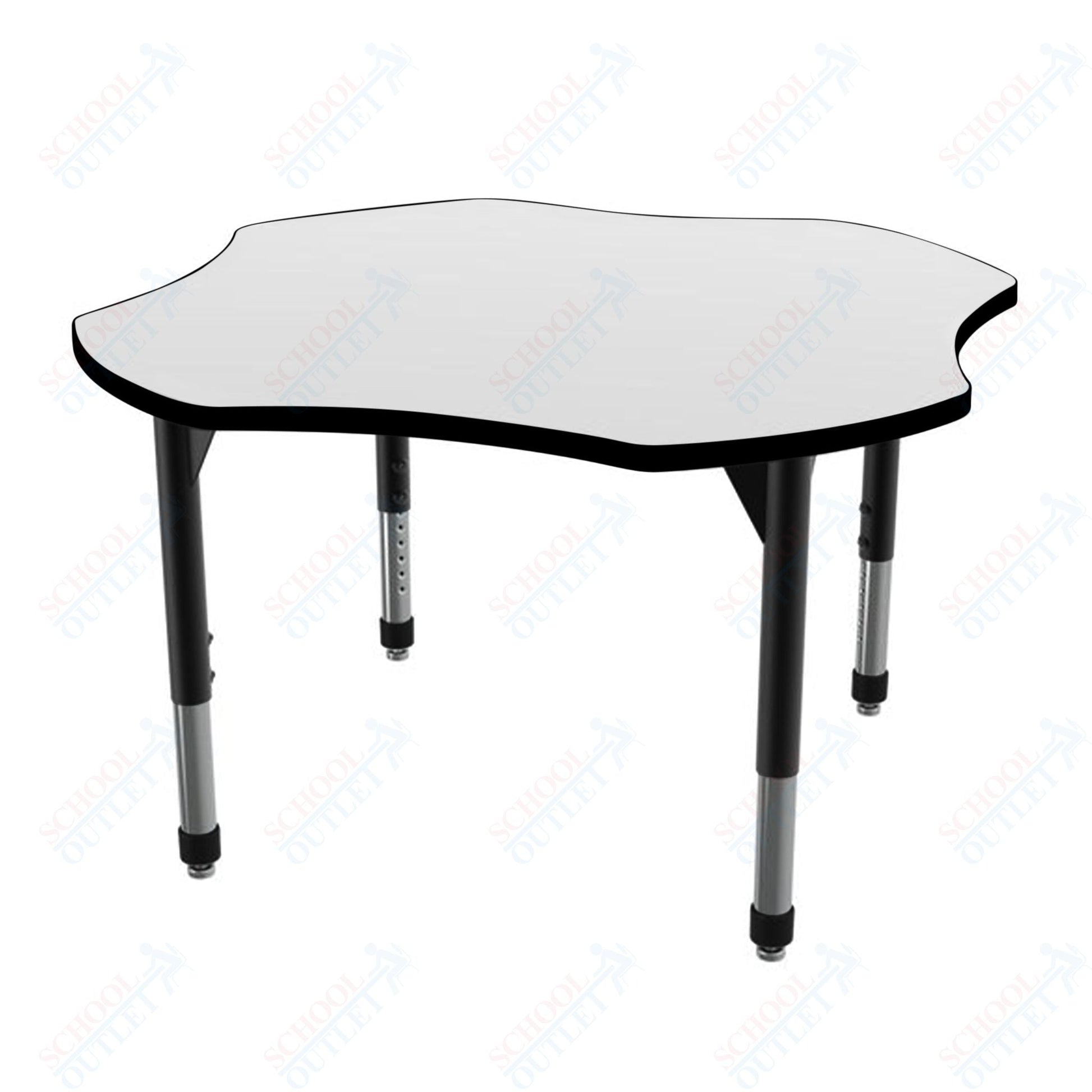 Marco Premier Series 48" Clover Stand - Up Table w/ Dry Erase Top Adj Height 32" - 42" (43 - 2265 - DA) - SchoolOutlet