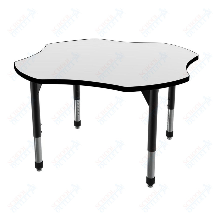 Marco Premier Series 48" Clover Stand - Up Table w/ Dry Erase Top Adj Height 32" - 42" (43 - 2265 - DA) - SchoolOutlet