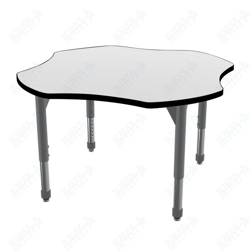 Marco Premier Series 48" Clover Stand - Up Table w/ Dry Erase Top Adj Height 32" - 42" (43 - 2265 - DA) - SchoolOutlet