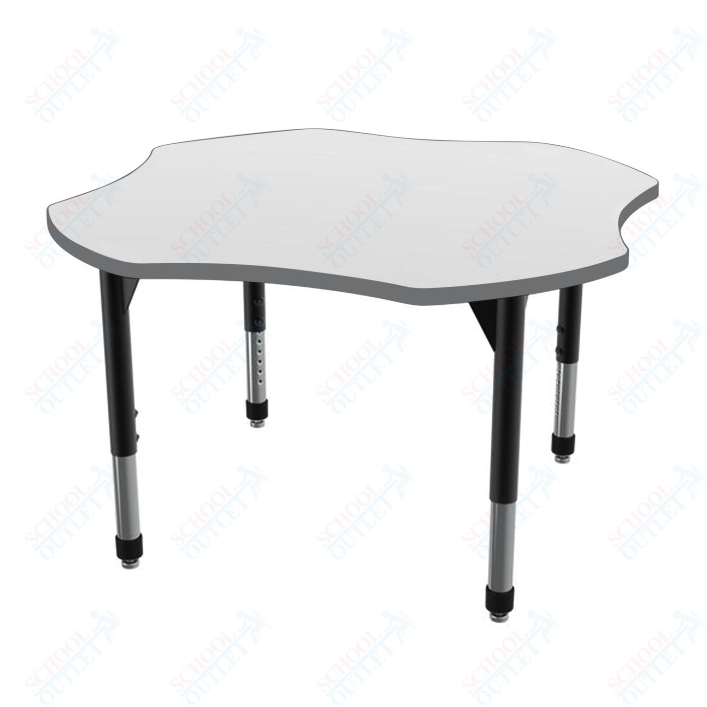 Marco Premier Series 48" Clover Stand - Up Table w/ Dry Erase Top Adj Height 32" - 42" (43 - 2265 - DA) - SchoolOutlet