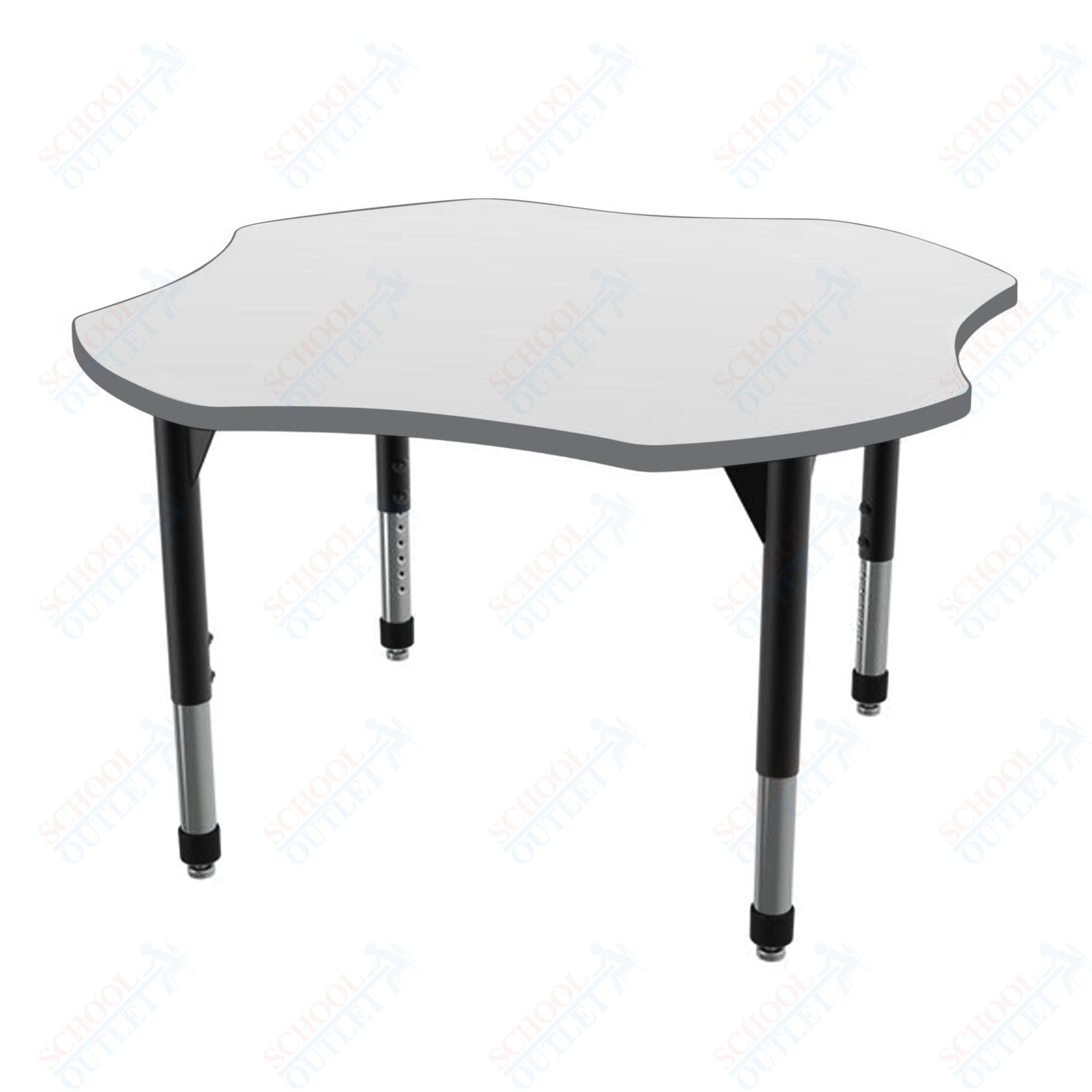 Marco Premier Series 48" Clover Stand - Up Table w/ Dry Erase Top Adj Height 32" - 42" (43 - 2265 - DA) - SchoolOutlet