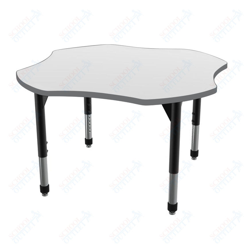 Marco Premier Series 48" Clover Stand - Up Table w/ Dry Erase Top Adj Height 32" - 42" (43 - 2265 - DA) - SchoolOutlet