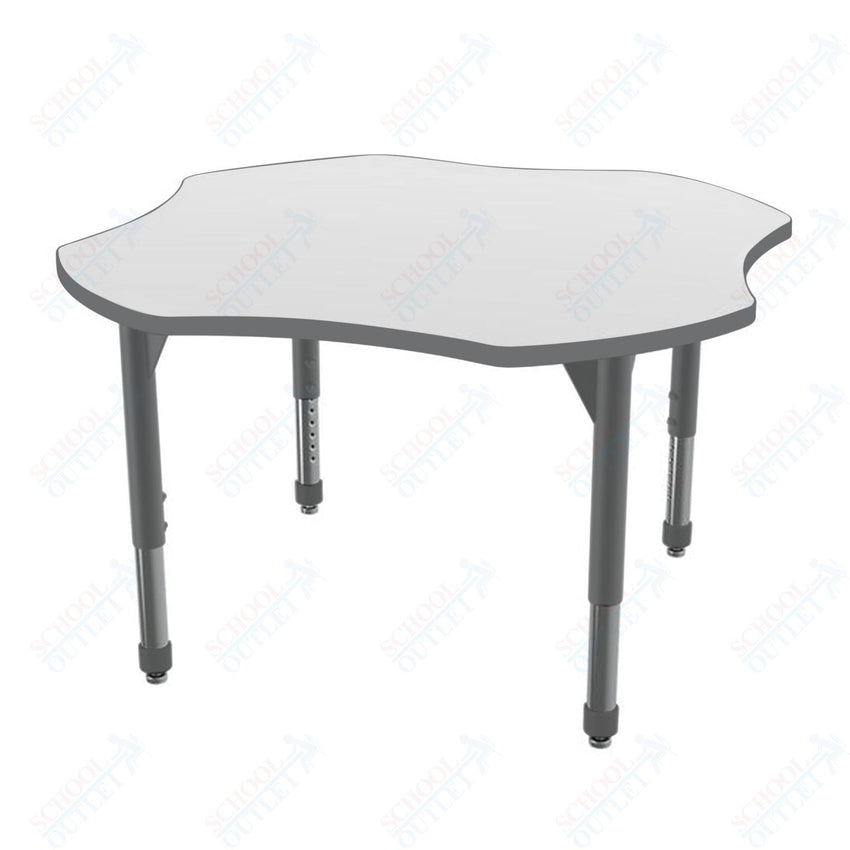 Marco Premier Series 48" Clover Stand - Up Table w/ Dry Erase Top Adj Height 32" - 42" (43 - 2265 - DA) - SchoolOutlet