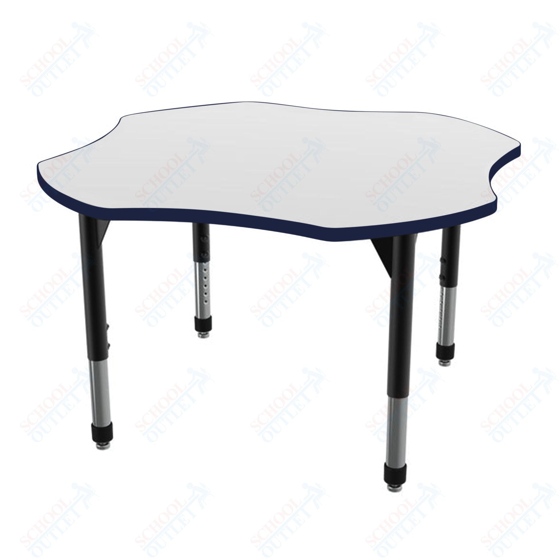 Marco Premier Series 48" Clover Stand - Up Table w/ Dry Erase Top Adj Height 32" - 42" (43 - 2265 - DA) - SchoolOutlet