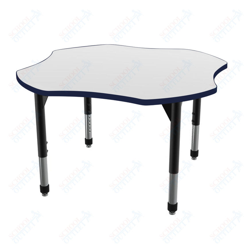 Marco Premier Series 48" Clover Stand - Up Table w/ Dry Erase Top Adj Height 32" - 42" (43 - 2265 - DA) - SchoolOutlet