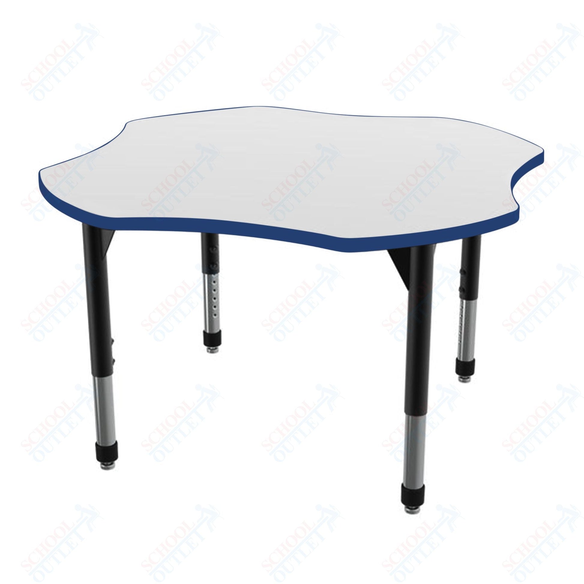 Marco Premier Series 48" Clover Stand - Up Table w/ Dry Erase Top Adj Height 32" - 42" (43 - 2265 - DA) - SchoolOutlet