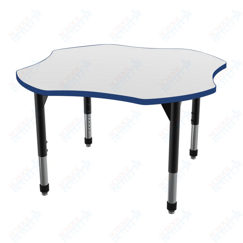 Marco Premier Series 48" Clover Stand - Up Table w/ Dry Erase Top Adj Height 32" - 42" (43 - 2265 - DA) - SchoolOutlet