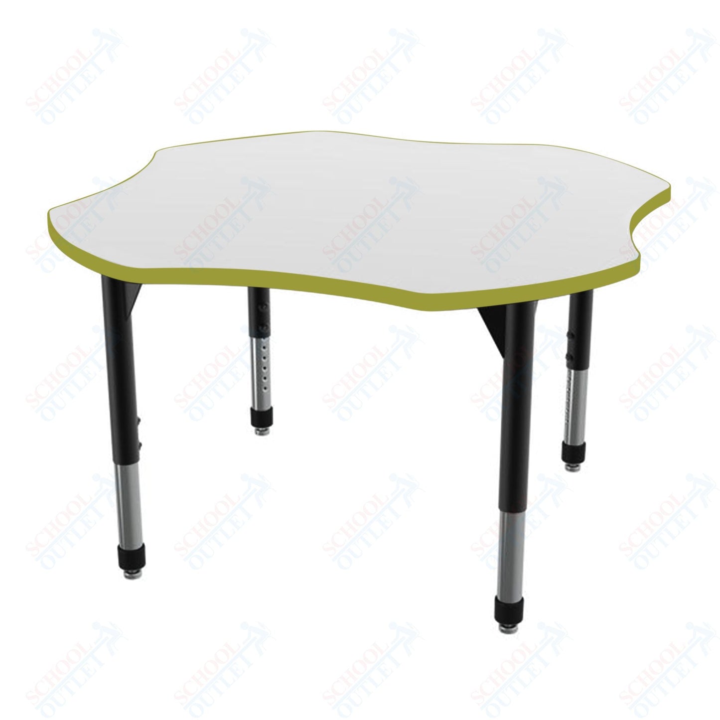 Marco Premier Series 48" Clover Stand - Up Table w/ Dry Erase Top Adj Height 32" - 42" (43 - 2265 - DA) - SchoolOutlet