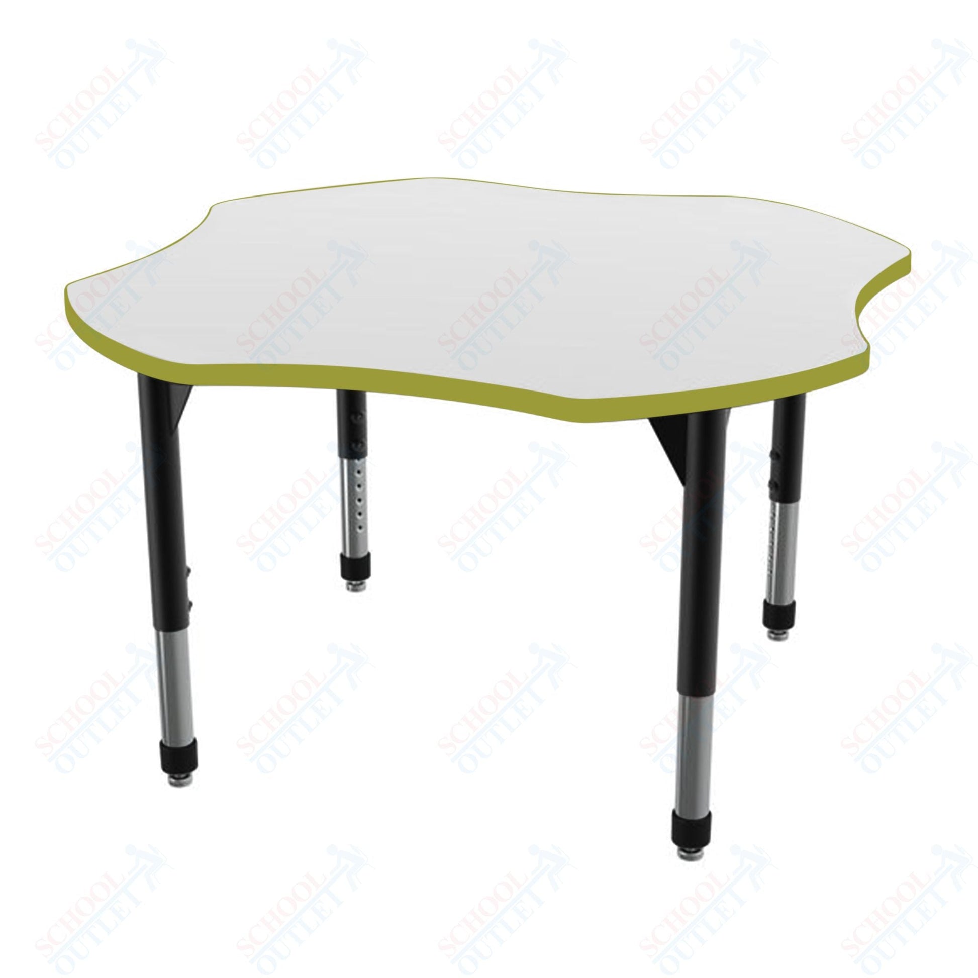 Marco Premier Series 48" Clover Stand - Up Table w/ Dry Erase Top Adj Height 32" - 42" (43 - 2265 - DA) - SchoolOutlet