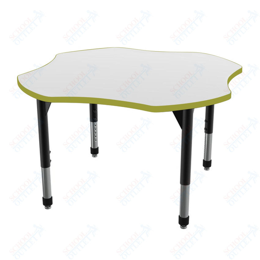 Marco Premier Series 48" Clover Stand - Up Table w/ Dry Erase Top Adj Height 32" - 42" (43 - 2265 - DA) - SchoolOutlet