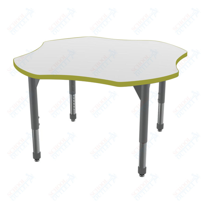 Marco Premier Series 48" Clover Stand - Up Table w/ Dry Erase Top Adj Height 32" - 42" (43 - 2265 - DA) - SchoolOutlet