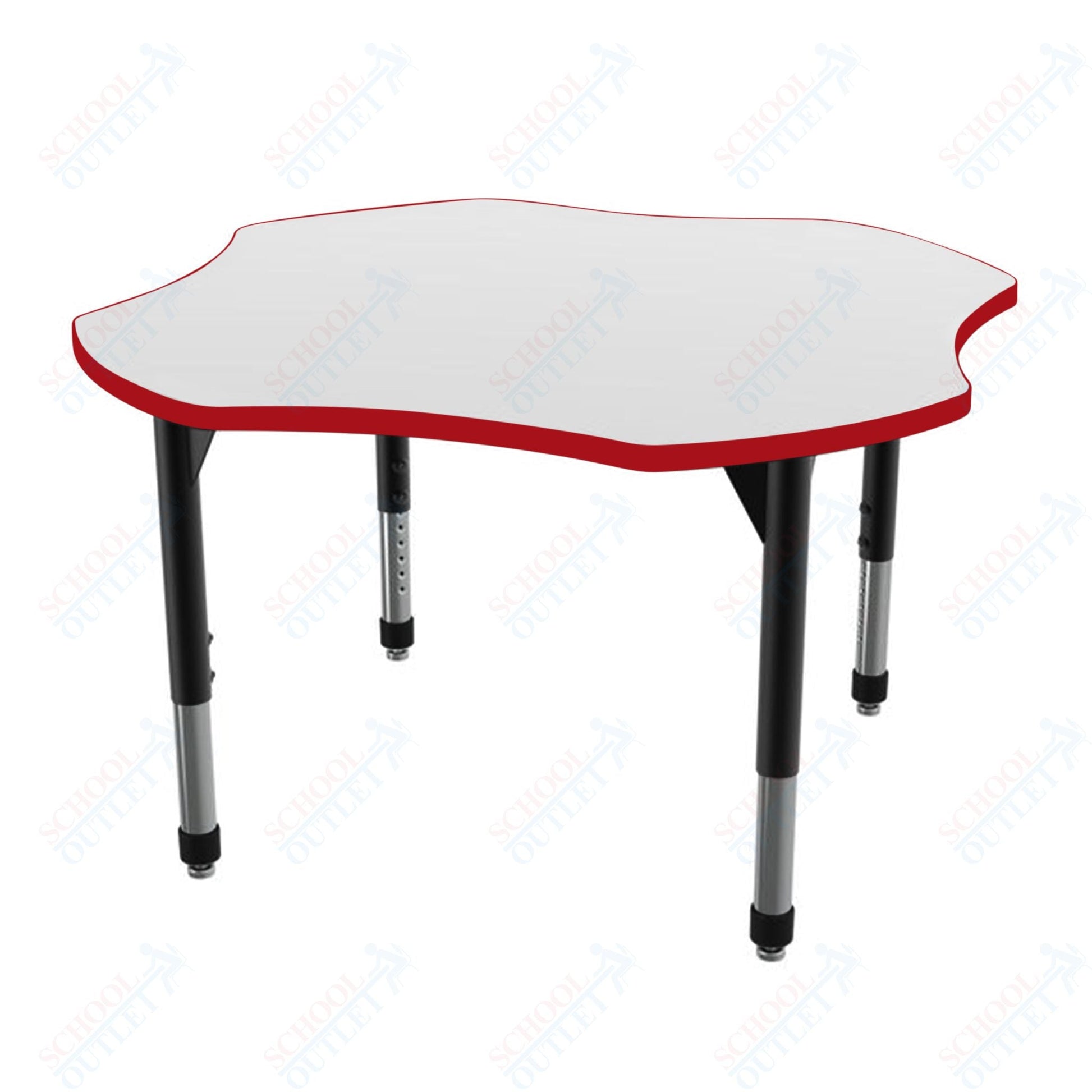 Marco Premier Series 48" Clover Stand - Up Table w/ Dry Erase Top Adj Height 32" - 42" (43 - 2265 - DA) - SchoolOutlet