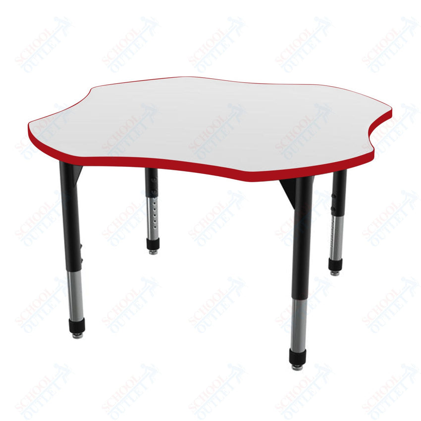 Marco Premier Series 48" Clover Stand - Up Table w/ Dry Erase Top Adj Height 32" - 42" (43 - 2265 - DA) - SchoolOutlet