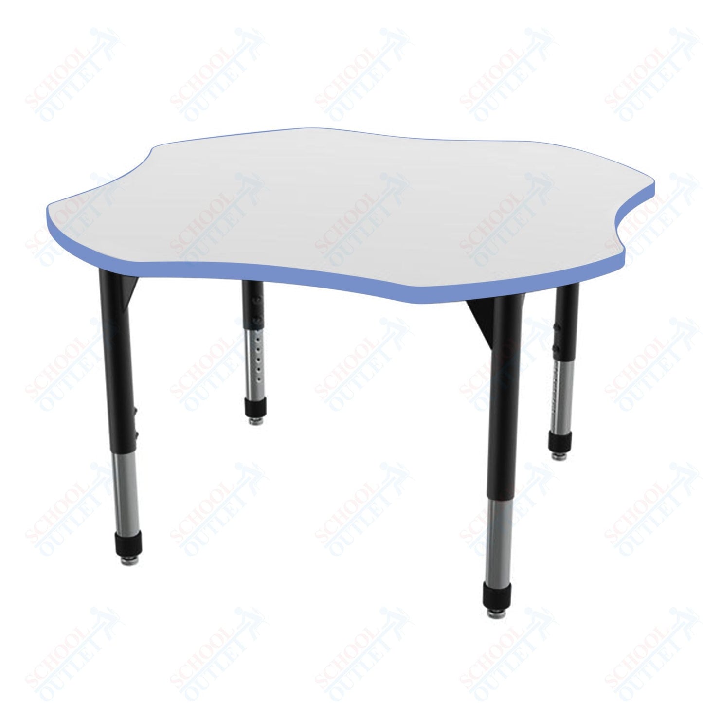 Marco Premier Series 48" Clover Stand - Up Table w/ Dry Erase Top Adj Height 32" - 42" (43 - 2265 - DA) - SchoolOutlet