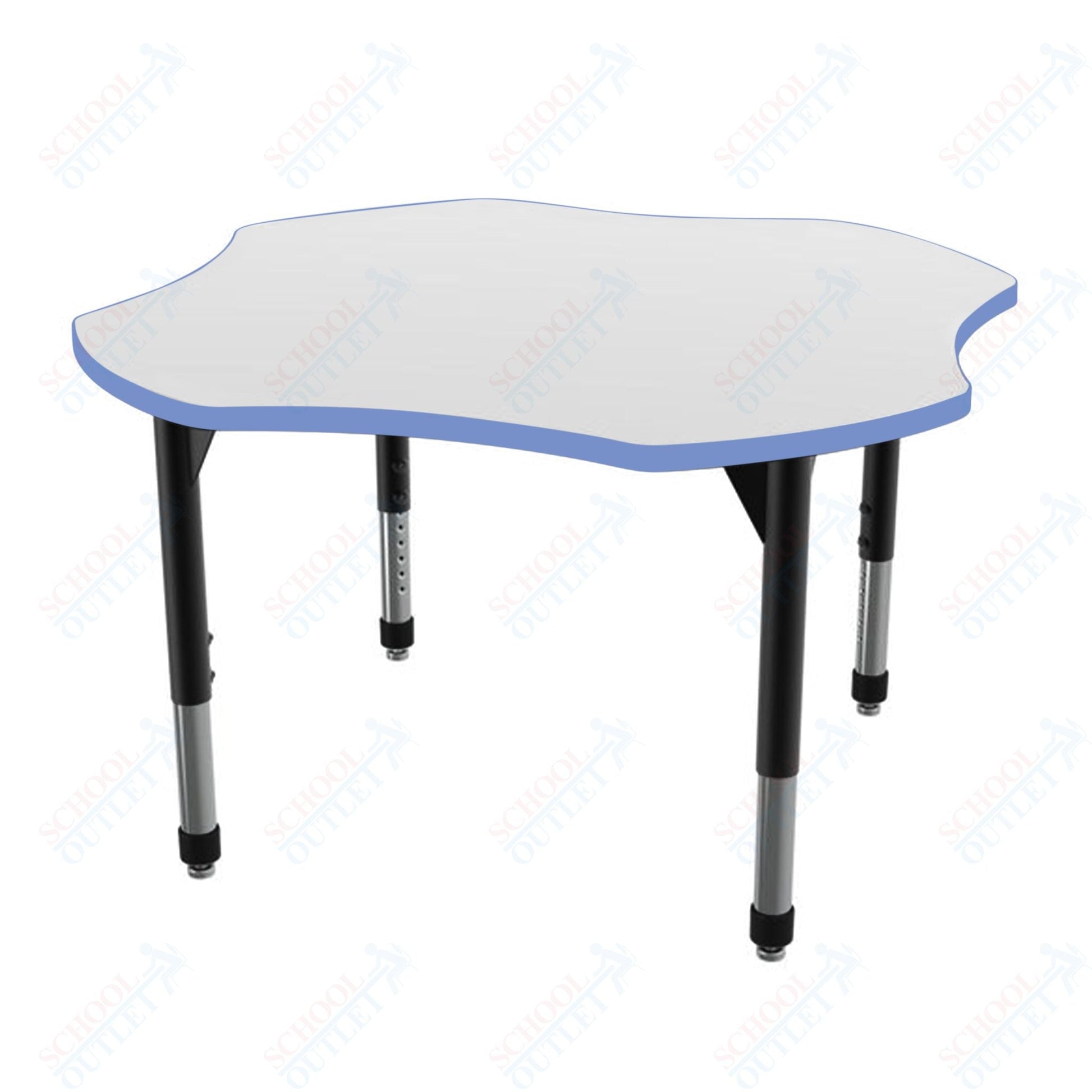 Marco Premier Series 48" Clover Stand - Up Table w/ Dry Erase Top Adj Height 32" - 42" (43 - 2265 - DA) - SchoolOutlet