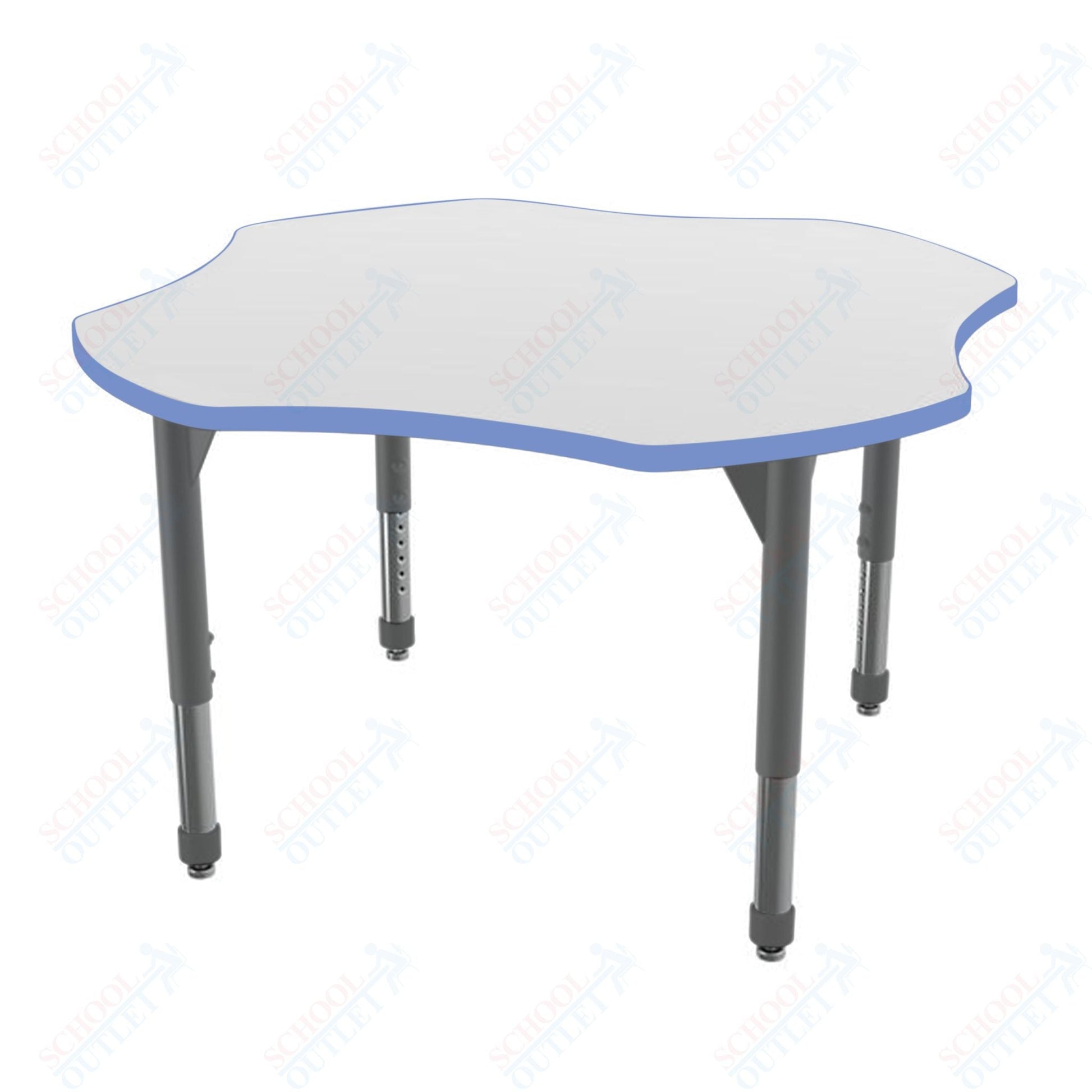 Marco Premier Series 48" Clover Stand - Up Table w/ Dry Erase Top Adj Height 32" - 42" (43 - 2265 - DA) - SchoolOutlet