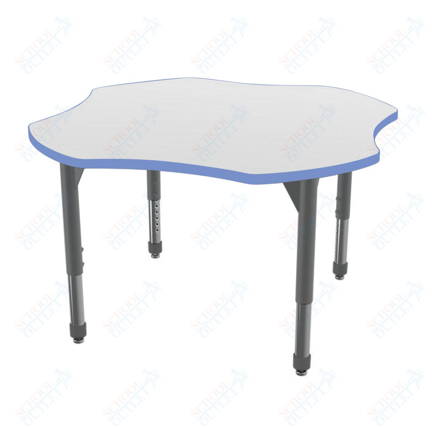 Marco Premier Series 48" Clover Stand - Up Table w/ Dry Erase Top Adj Height 32" - 42" (43 - 2265 - DA) - SchoolOutlet