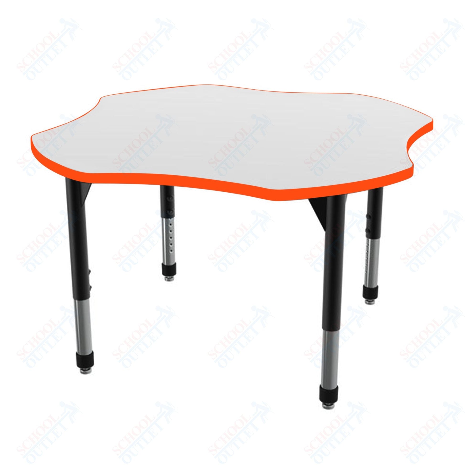 Marco Premier Series 48" Clover Stand - Up Table w/ Dry Erase Top Adj Height 32" - 42" (43 - 2265 - DA) - SchoolOutlet