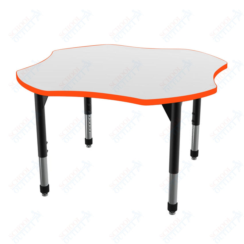 Marco Premier Series 48" Clover Stand - Up Table w/ Dry Erase Top Adj Height 32" - 42" (43 - 2265 - DA) - SchoolOutlet