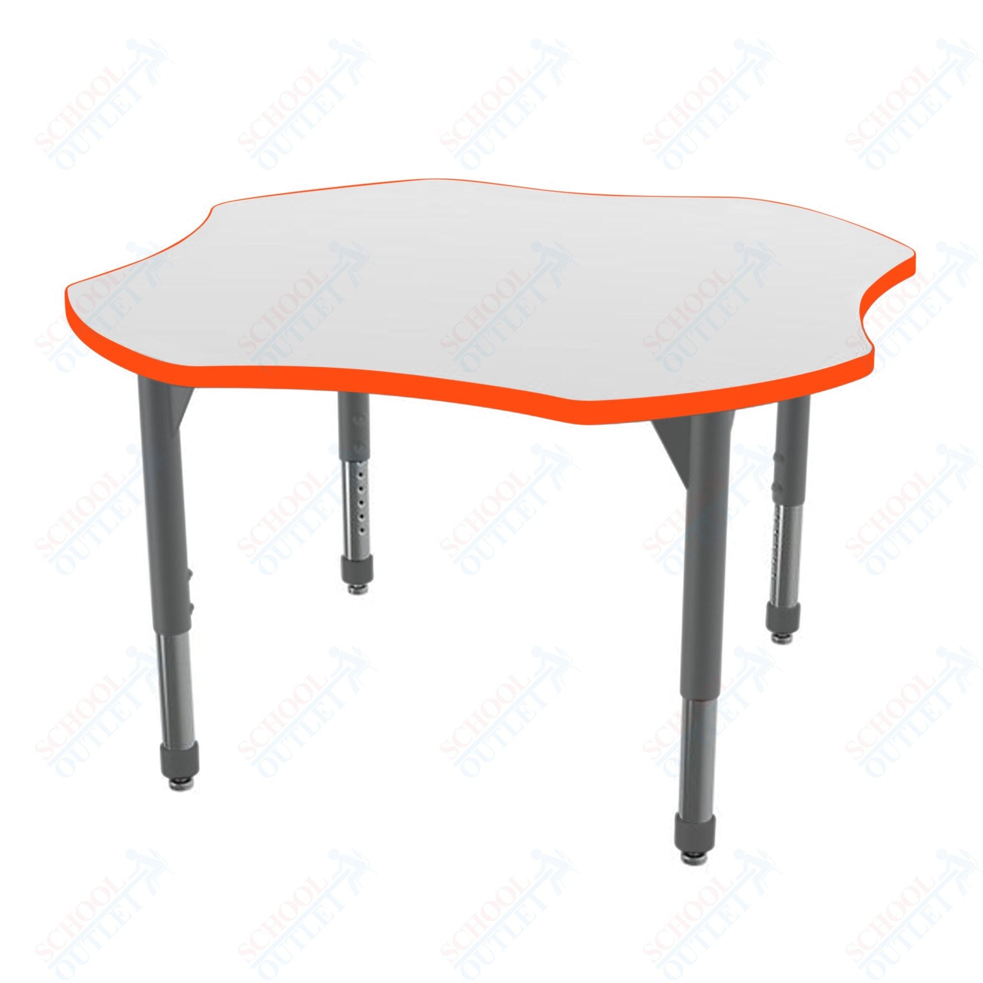 Marco Premier Series 48" Clover Stand - Up Table w/ Dry Erase Top Adj Height 32" - 42" (43 - 2265 - DA) - SchoolOutlet